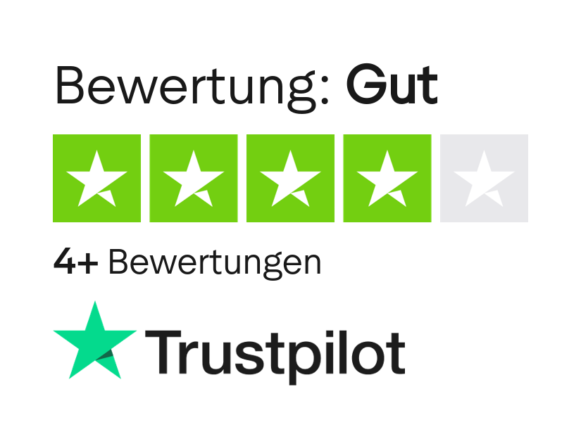 Trustpilot: Bewertung Gut, 4+ Bewertungen